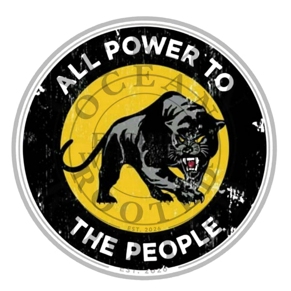 Vintage All Power To The People Clip Art for Fashion, Invitations, or Decor PNG Format Instant Digital Download Perfect for DIY Projects