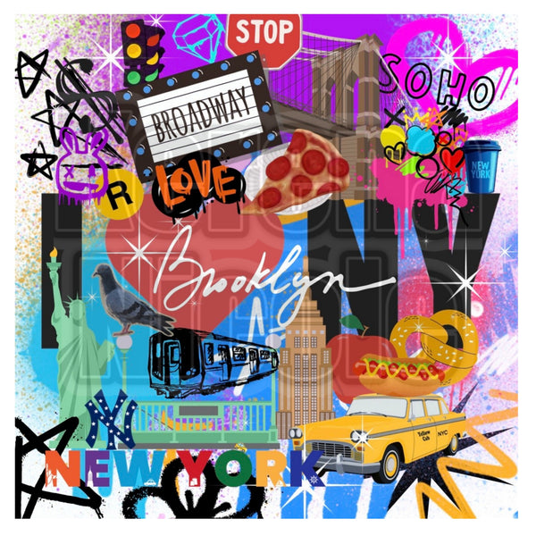 I Heart NY Collage Clip Art for Fashion, Invitations, or Decor PNG Format Instant Digital Download Perfect for DIY Projects