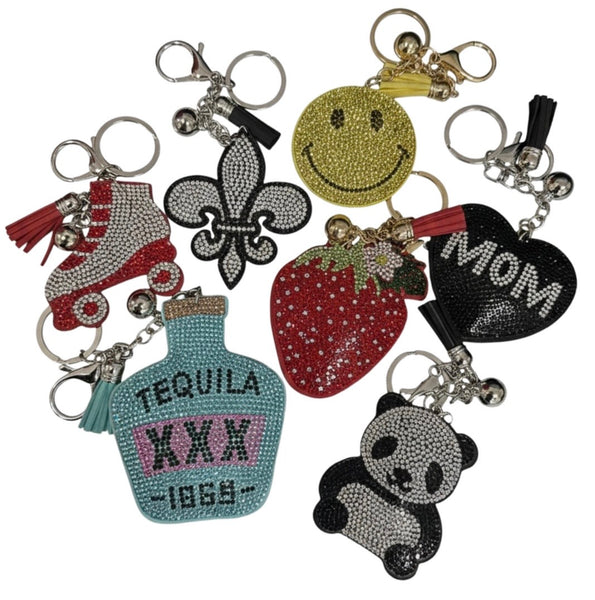 Bling Keychain | Purse Handbag Charms | Luggage Tag | Key Chain Ring Accessories