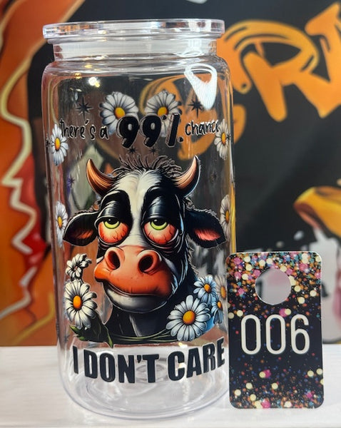 16oz Designed Tumblers with Tops Straw Acrylic Clear