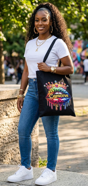 CAPRICORN Zodiac Travel Custom Reusable Cotton Tote Bag