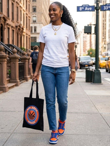 Knicks Basketball Travel Custom Reusable Cotton Tote Bag