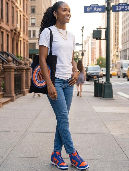 Knicks Basketball Travel Custom Reusable Cotton Tote Bag