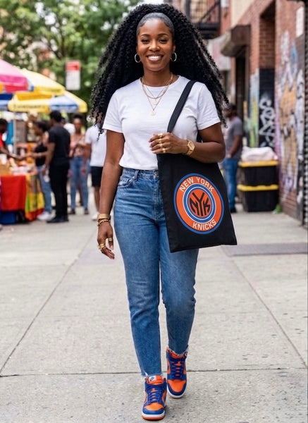Knicks Basketball Travel Custom Reusable Cotton Tote Bag