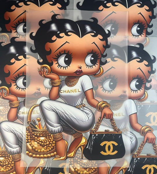 Ready To Press DTF Transfer - Betty Boop Classy Fashion (1 Piece)