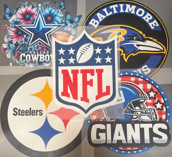 DTF Transfer Bundle – Assorted Ready Press Designs (5 Pack) Football