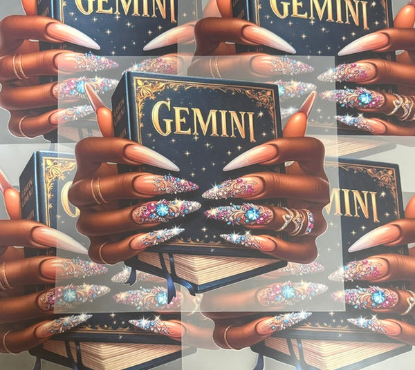 Ready To Press DTF Transfer - GEMINI Zodiac Horoscope (1 Piece)