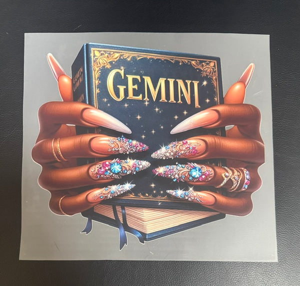 Ready To Press DTF Transfer - GEMINI Zodiac Horoscope (1 Piece)