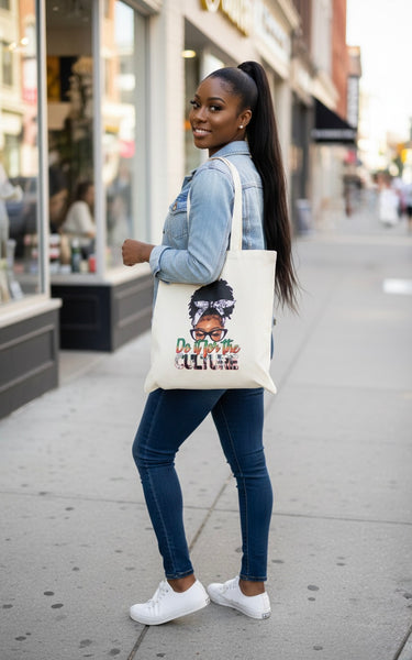 Do It For The Culture Messy Bun Reusable Market Tote Bag