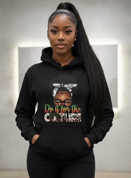 Do It For The Culture Black Heavy Cotton Long Sleeve Unisex Hoodie XL