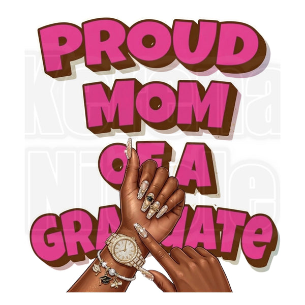 Proud Mom Of a Graduate Hand Nails Clip Art for Fashion, Invitations, or Decor PNG Format Instant Digital Download Perfect for DIY Projects