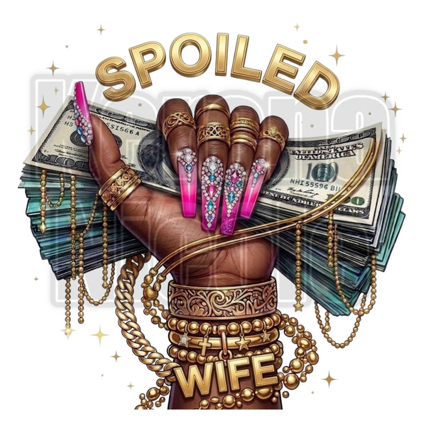 Spoiled Wife Clip Art for Fashion, Invitations, or Decor PNG Format Instant Digital Download Perfect for DIY Projects