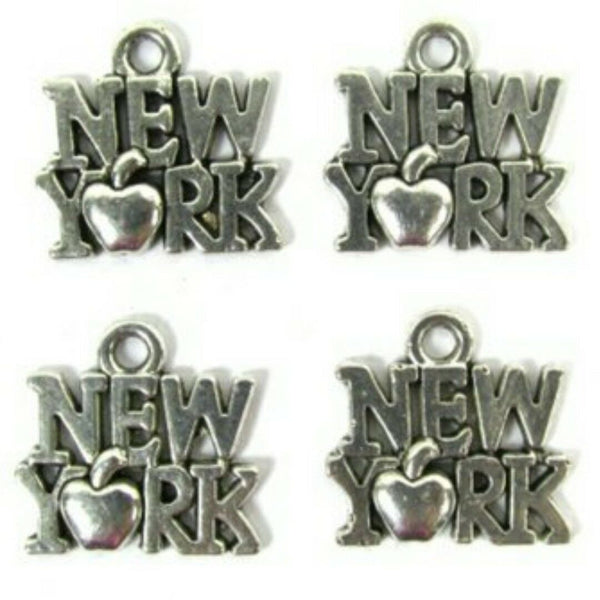 New York Apple Necklace Earring Bracelet Charms - Set of 45