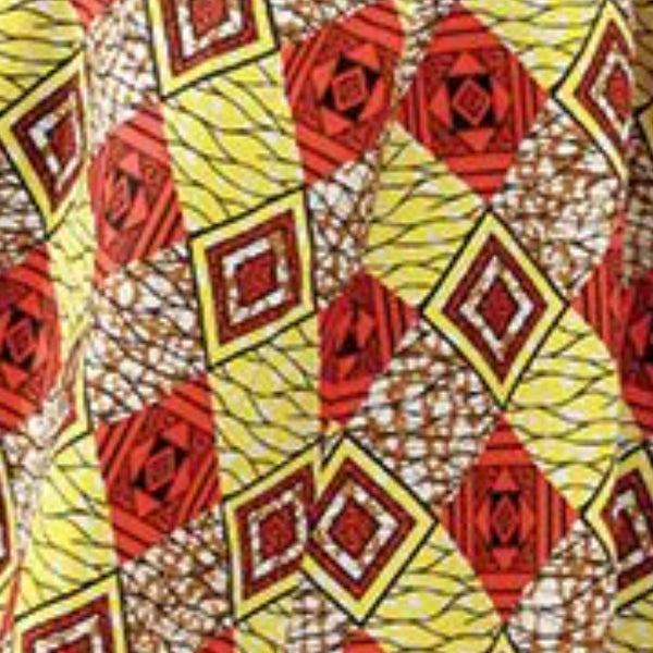 Diamond Pattern Flare African Skirt with Matching Headwrap