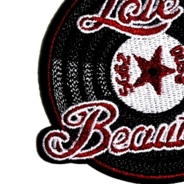 Love is Beautiful Record Iron-On Patch