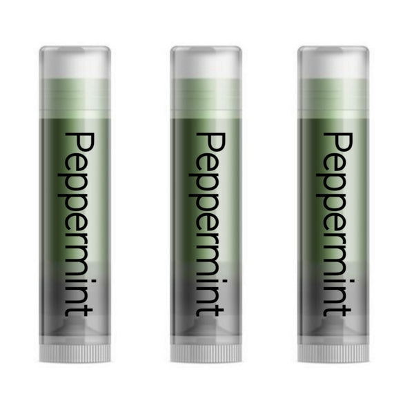 Peppermint Lip Balm Moisturizers 3 Pack