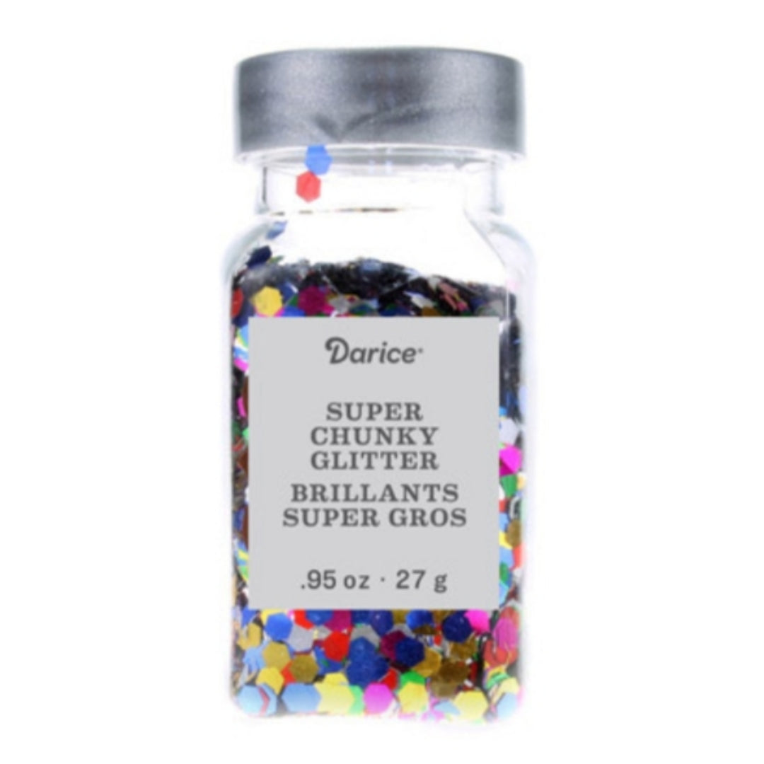 Darice™ MULTI Chunky Hexagon Glitter