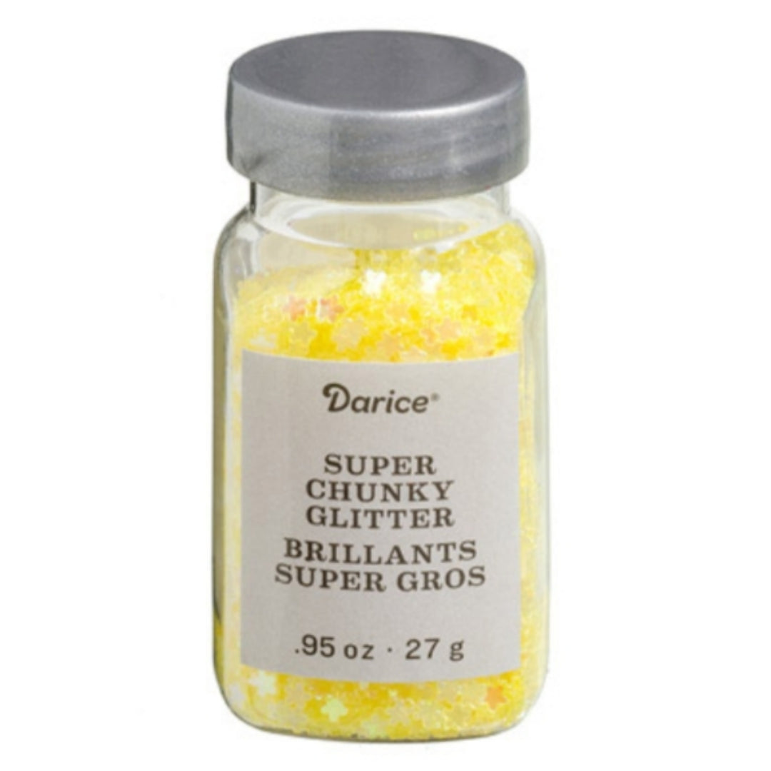 Darice™ YELLOW Chunky Daisy Flower Glitter