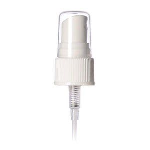 White Ribbed Fine Mist Spray Caps - Bottle Cap Size: 24-410