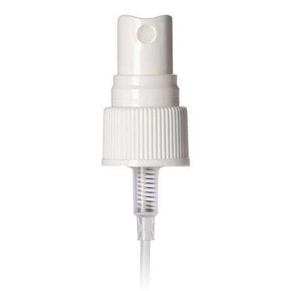 White Ribbed Fine Mist Spray Caps - Bottle Cap Size: 24-410