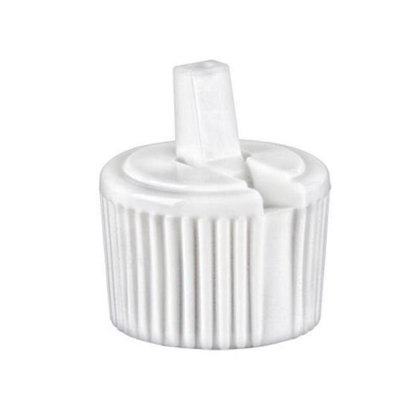 24/410 White Ribbed Dispensing Caps