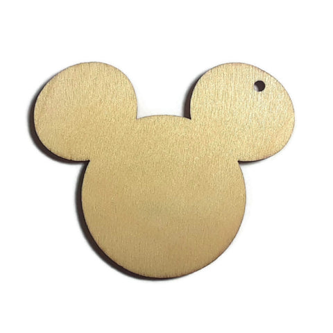 MICKEY MOUSE Unfinished Ready to Decorate Natural Wood Cutout