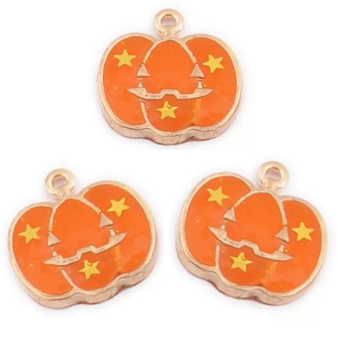 Halloween Pumpkin Orange Gold Charms