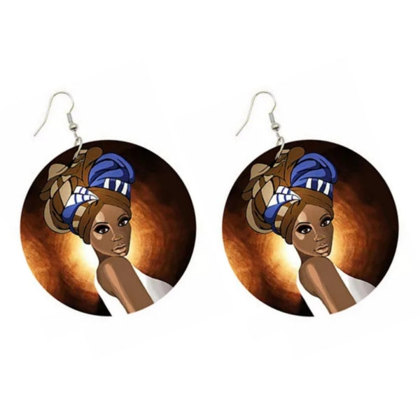 Natural Beauty Divine Brown Statement Dangle Wood Earrings