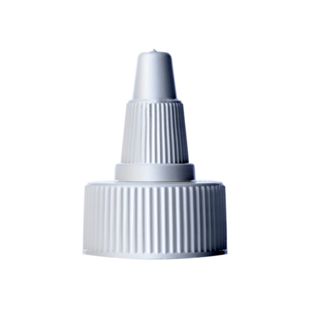 White Twist Top Dispensing Caps - Bottle Cap Size: 24-410 - Set of 25