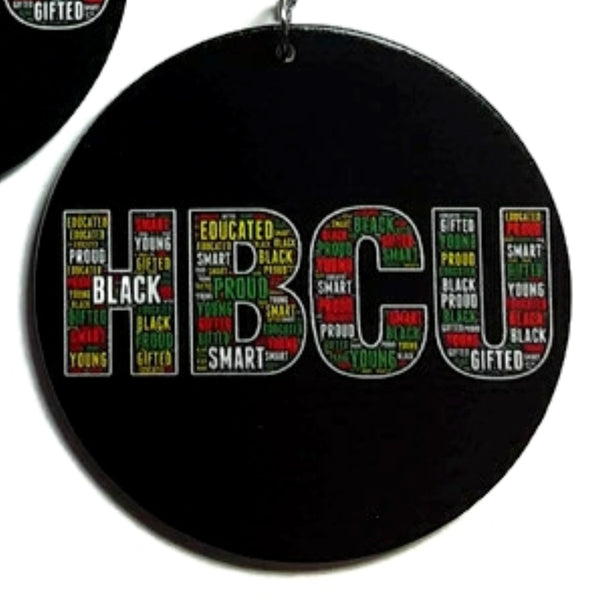 HBCU Smart Gifted Statement Dangle Wood Earrings