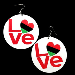 RBG Liberation Love Statement Dangle Wood Earrings