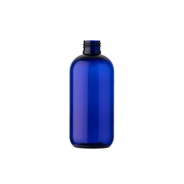 4oz Blue Boston Round PET Plastic Bottles