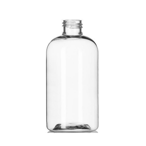 8oz Clear Boston Round PET Plastic Bottles