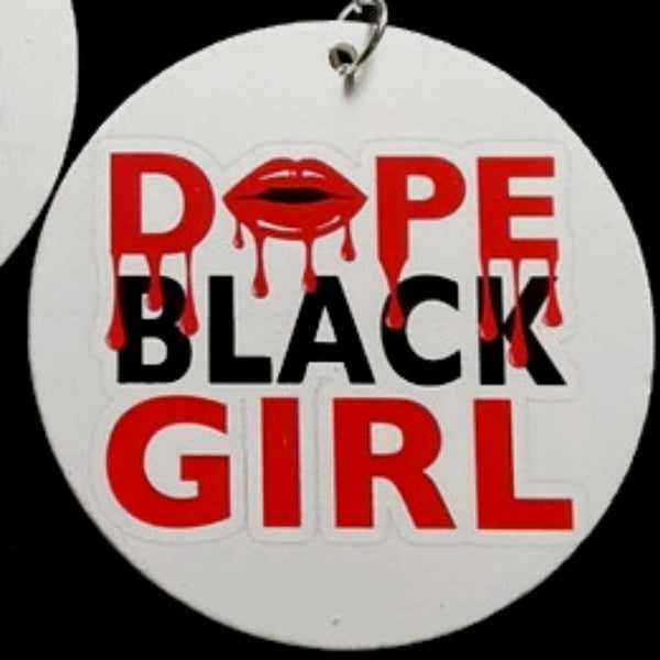 DOPE BLACK GIRL Statement Dangle Wood Earrings