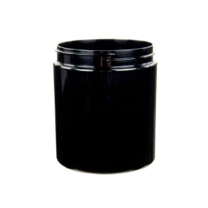 8oz Black PET Single Wall Plastic Jars - Set of 25