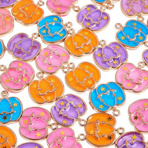 Halloween Pumpkin Assortment Charms - Set of 8