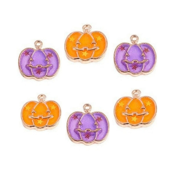 Halloween Pumpkin Assortment Charms - Set of 6