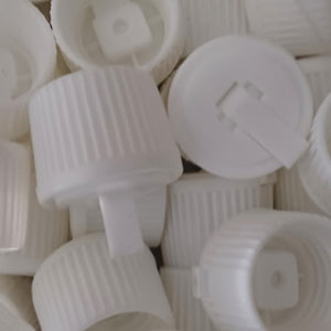 24/410 White Ribbed Dispensing Caps