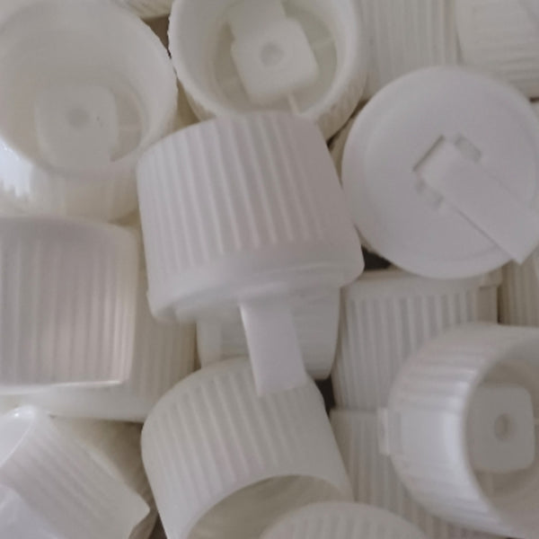 24/410 White Ribbed Dispensing Caps