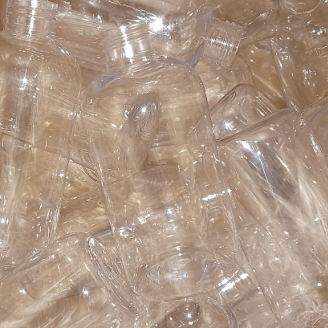 8oz Clear Boston Round PET Plastic Bottles