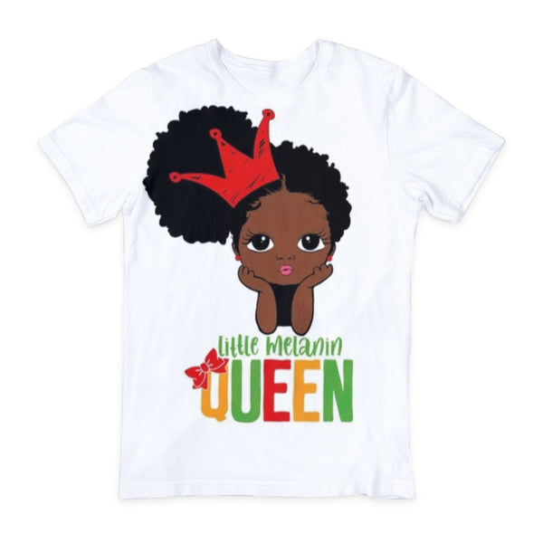 Ready To Press DTF Transfer Little Melanin Queen Red Crown