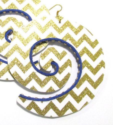 Chevron Swirl Handmade Multi Statement Dangle Wood Earrings