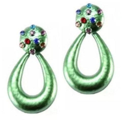 Sparkle Rhinestone Solid Teardrop Fashion Jewelry Earrings