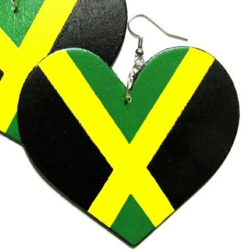 JAMAICA HEART Multi-Color Fashion Jewelry Dangle Handmade Earrings