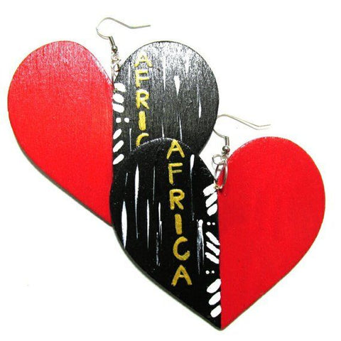 AFRICA HEART Multi-Color Fashion Jewelry Dangle Handmade Earrings