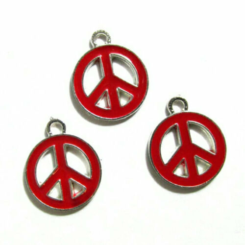 PEACE Symbol Assorted Lot Charms - Set of 12