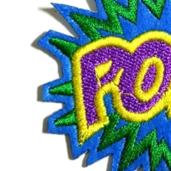 POW Puprle Expression Iron-On Patch