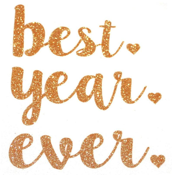 Best Year Ever Gold Iron-On Transfer