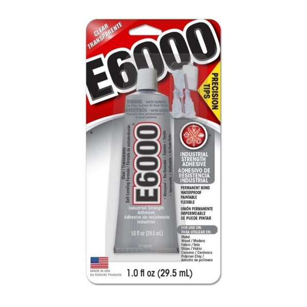 E6000 Industrial Strength Adhesive with Precision Tips Craft Glue 1.0 fl oz