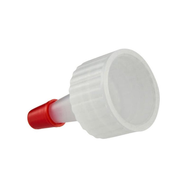 Natural Dispensing Yorker Spout No Hole Red Tip Caps - Bottle Cap Size: 20-410 - Set of 25